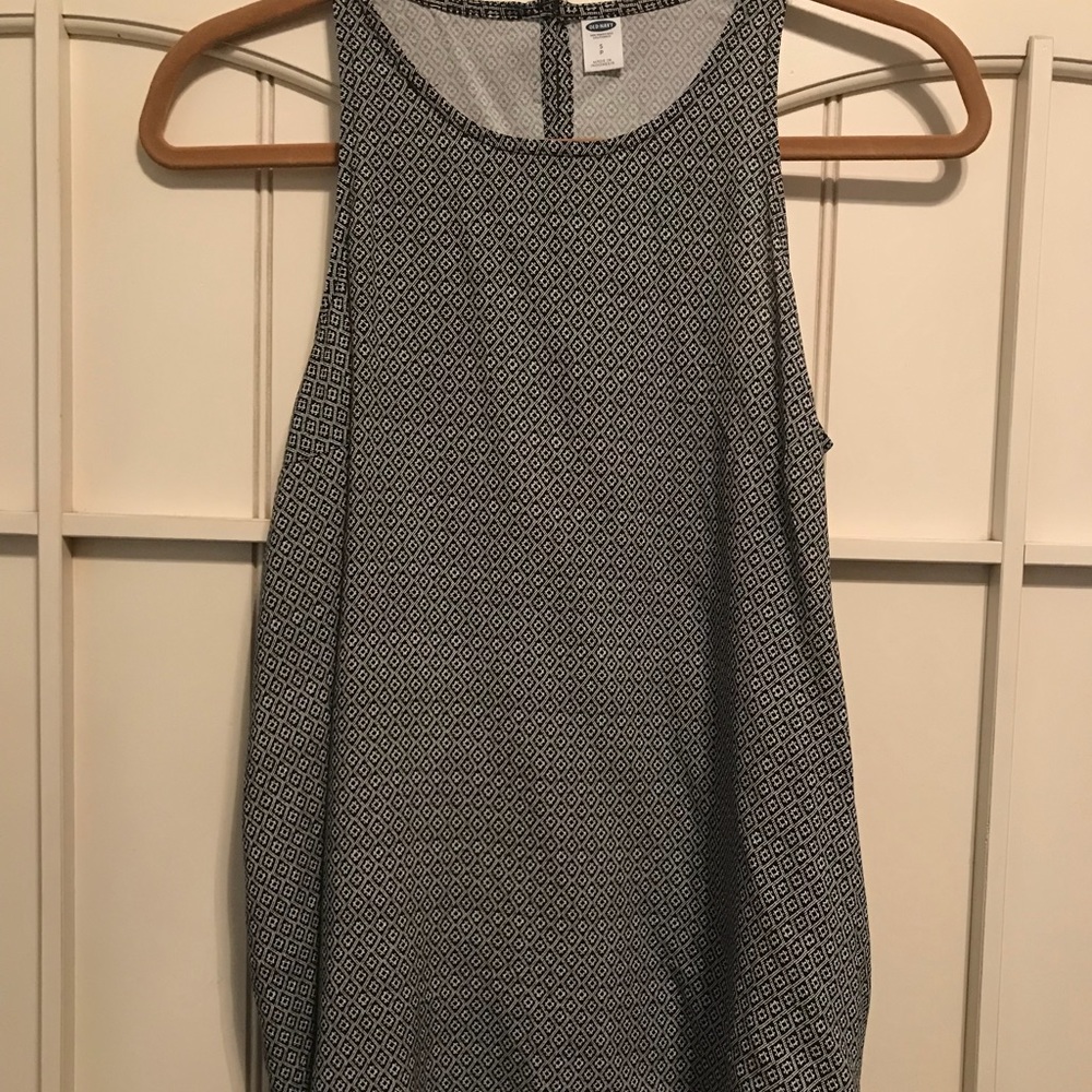 Black and White Print Tank Top